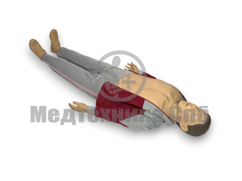 Манекен-тренажёр аккредитационный ВОЛОДЯ, для обучения навыкам СЛР с возможностью регистрации результатов и их распечатки, дефибрилляция. Модификация №9