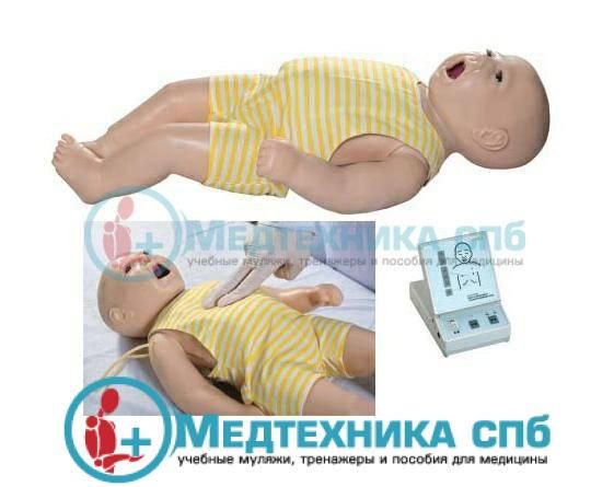 изображение: Манекен-симулятор новорожденного для отработки сестринских манипуляций, СЛР, аускультация