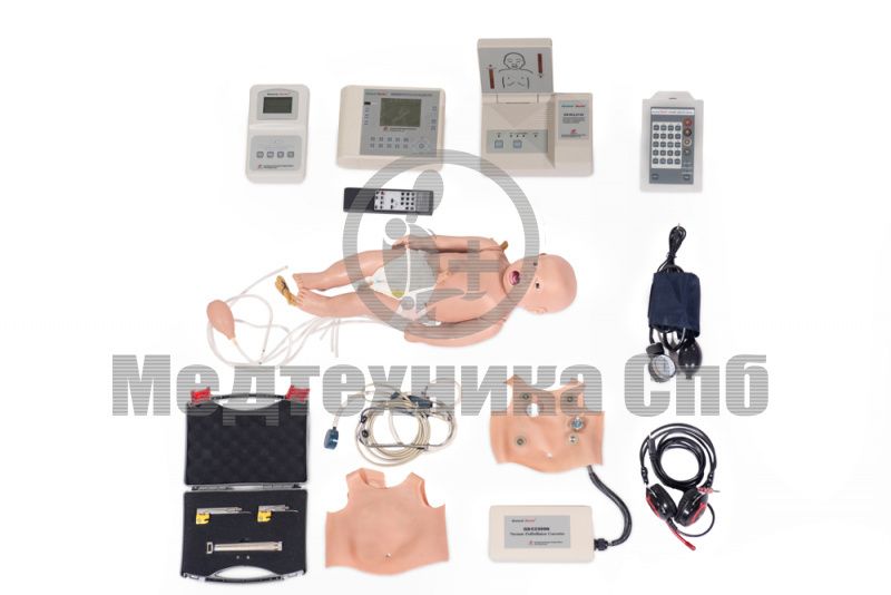 Малыш 10 Манекен-симулятор новорожденного для отработки навыков проведения расширенной сердечно-лёгочной реанимации с выносным контроллером